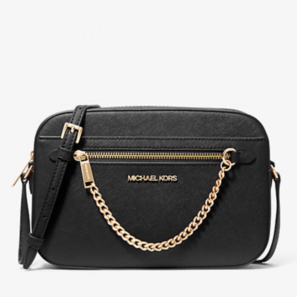 Jet Set Large Saffiano Leather Crossbody Bag